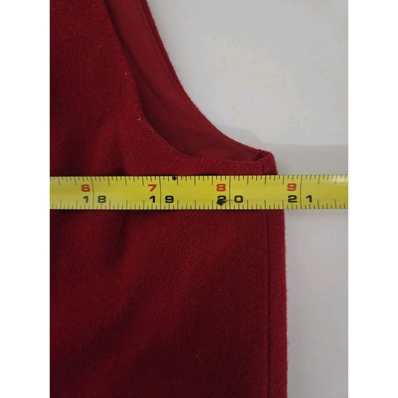 Vtg 90s Sag Harbor Red Wool Jumper Dress Womens‎ Size 12 Sleeveless Retro - Picture 8 of 10